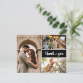 Invitation Carte Postale Merci simple Mariage photo (Debout devant)