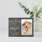 Invitation Carte Postale Mes humains se marient Code QR Mariage animal (Debout devant)