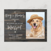 Invitation Carte Postale Mes humains se marient Code QR Mariage animal de c (Devant)