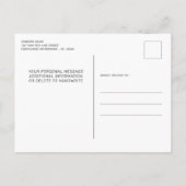 Invitation Carte Postale Mince Red Line Firefighter Retirement Party (Dos)