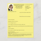 Invitation Carte Postale Mini-formulaire pour : Médecin, Derm., Dentaire, P (Devant)