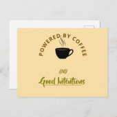 Invitation Carte Postale Minimalist Coffee Quote Postcard | Funny Good Inte (Devant / Derrière)