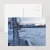 Invitation Carte Postale minneapolis skyline et glace mississippi (Devant / Derrière)