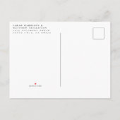 Invitation Carte Postale Mise à jour du report du Mariage (Dos)