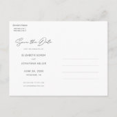 Invitation Carte Postale Modern Multi Photo Collage Mariage Enregistrer la  (Dos)