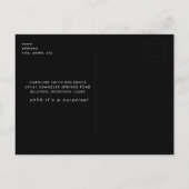 Invitation Carte Postale Moderne B/W 50e fête d'anniversaire (Dos)