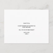 Invitation Carte Postale Moderne verdure Botanique Foliage Bridesmaid (Dos)