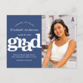 Invitation Carte Postale Modifier les plans de graduation photo marine hard (Devant)
