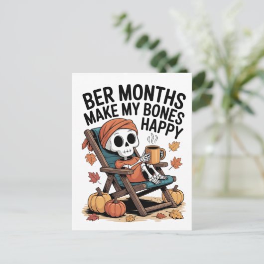 Invitation Carte Postale Mois Ber Me Rend Mes Os Heureux (Debout devant)