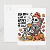 Invitation Carte Postale Mois Ber Me Rendent Heureux Vous Pas Tellement Noë (Devant / Derrière)