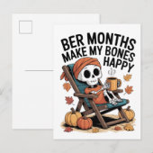 Invitation Carte Postale Mois de Ber rendent mes os heureux (Devant / Derrière)