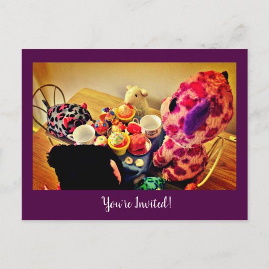 Invitation Carte Postale Moment de fête (Devant)