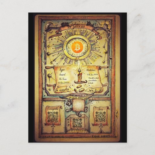 Invitation Carte Postale Mon Bitcoin personnel HODL (Devant)