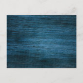 Invitation Carte Postale Monogramme en bois bleu Noel Mariage de Noël Écono (Dos)