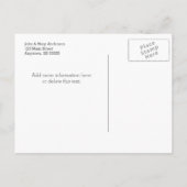 Invitation Carte Postale Monogramme noir et or et blanc Diplôme photo (Dos)