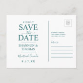 Invitation Carte Postale Montréal, Canada | Ligne Skyline | Save the date (Dos)