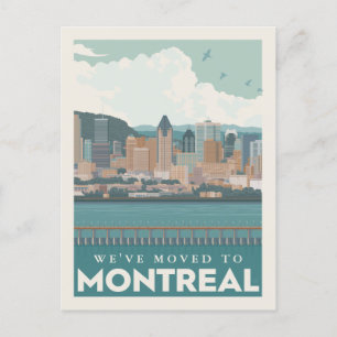 Invitation Carte Postale Montréal, Canada   Nous avons déménagé