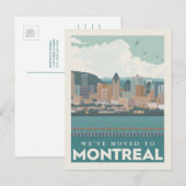 Invitation Carte Postale Montréal, Canada | Nous avons déménagé (Devant / Derrière)
