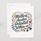 Invitation Carte Postale Mothers Awaken Potential Within Us (Devant / Derrière)