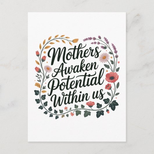 Invitation Carte Postale Mothers Awaken Potential Within Us (Devant)