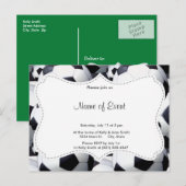 Invitation Carte Postale Motif de balle de football (Devant / Derrière)