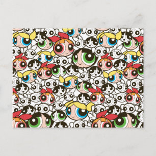 Invitation Carte Postale Motif de face pour les filles Powerpuff