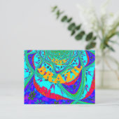 Invitation Carte Postale Motif floral vibrant : Hommage brésilien Manger Am (Debout devant)