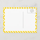 Invitation Carte Postale Moustache chevron bébé douche (Dos)