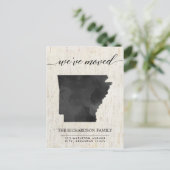 Invitation Carte Postale Moving faire-part, Arkansas état rustique (Debout devant)