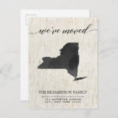 Invitation Carte Postale Moving faire-part, État de New York (Devant / Derrière)