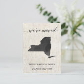 Invitation Carte Postale Moving faire-part, État de New York (Debout devant)