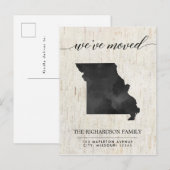 Invitation Carte Postale Moving faire-part, État du Missouri rustique (Devant / Derrière)