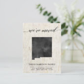 Invitation Carte Postale Moving faire-part, État du Nouveau-Mexique rustiqu (Debout devant)