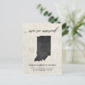Invitation Carte Postale Moving faire-part, Indiana état rustique (Debout devant)