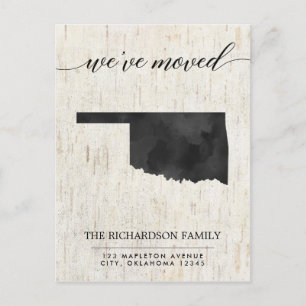 Invitation Carte Postale Moving faire-part, Oklahoma Etat rustique