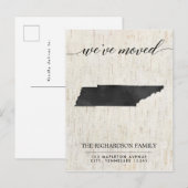 Invitation Carte Postale Moving faire-part, Tennessee état rustique (Devant / Derrière)