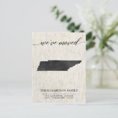 Invitation Carte Postale Moving faire-part, Tennessee état rustique (Debout devant)