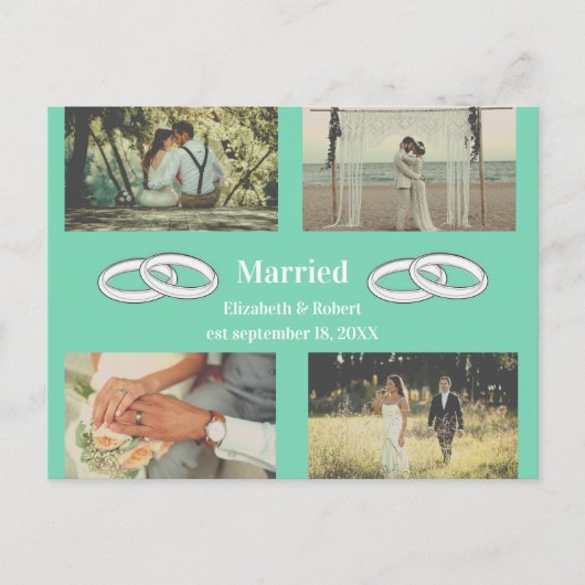 Invitation Carte Postale Multi Photo wedding family gift  (Devant)