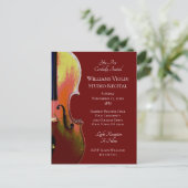 Invitation Carte Postale Musique classique Violon Considérant Concert Rouge (Debout devant)