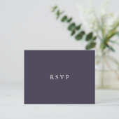 Invitation Carte Postale Myrtilles | Floral Wedding  CHOIX DE REPAS RSVP (Debout devant)
