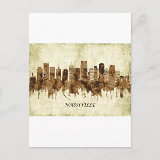 Invitation Carte Postale Nashville Tennessee Cityscape (Devant)