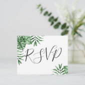 Invitation Carte Postale Nature tropicale rustique Mariage de verdure botan (Debout devant)