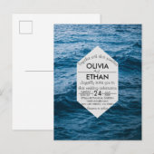 Invitation Carte Postale Nautique marine moderne (Devant / Derrière)