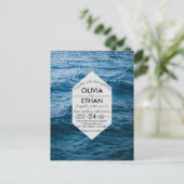 Invitation Carte Postale Nautique marine moderne (Debout devant)