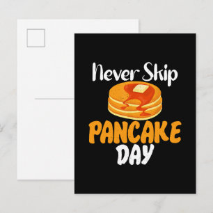 Invitation Carte Postale Ne sautez jamais le jour des crêpes