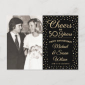 Invitation Carte Postale N'IMPORTE QUEL Anniversaire 1 Photo Chefs Black & (Devant)