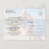 Invitation Carte Postale N'IMPORTE QUEL Anniversaire Enregistrer la Date Bl (Dos)