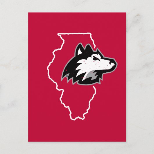 Invitation Carte Postale NIU Huskies State Love (Devant)