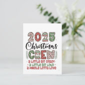 Invitation Carte Postale Noël 2025 Équipement de correspondance de la famil (Debout devant)