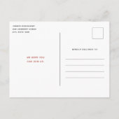 Invitation Carte Postale Noël classique de Jolly Santa Claus (Dos)